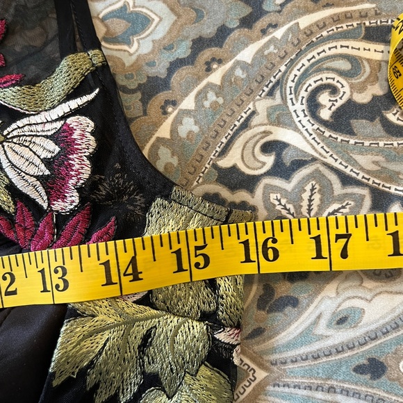 Bardot Black Embroidered Floral Sheath Dress | Mesh Overlay Cocktail - Picture 12 of 13